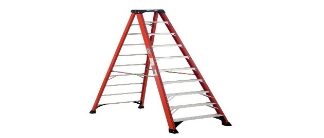 18 Ft. Reach Fiberglass Platform Step Ladder With 300 Lb. Load Capacity Type IA Duty Rating