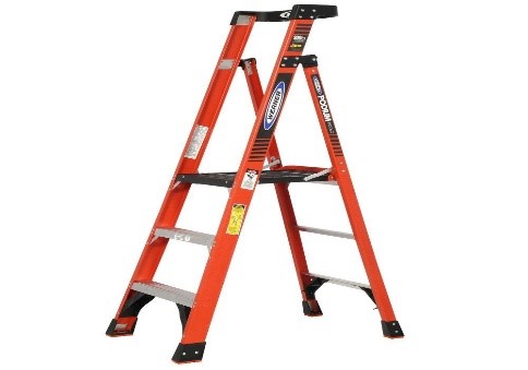 9 Ft. Reach Fiberglass Podium Step Ladder With 300 Lb. Load Capacity Type IA Duty Rating